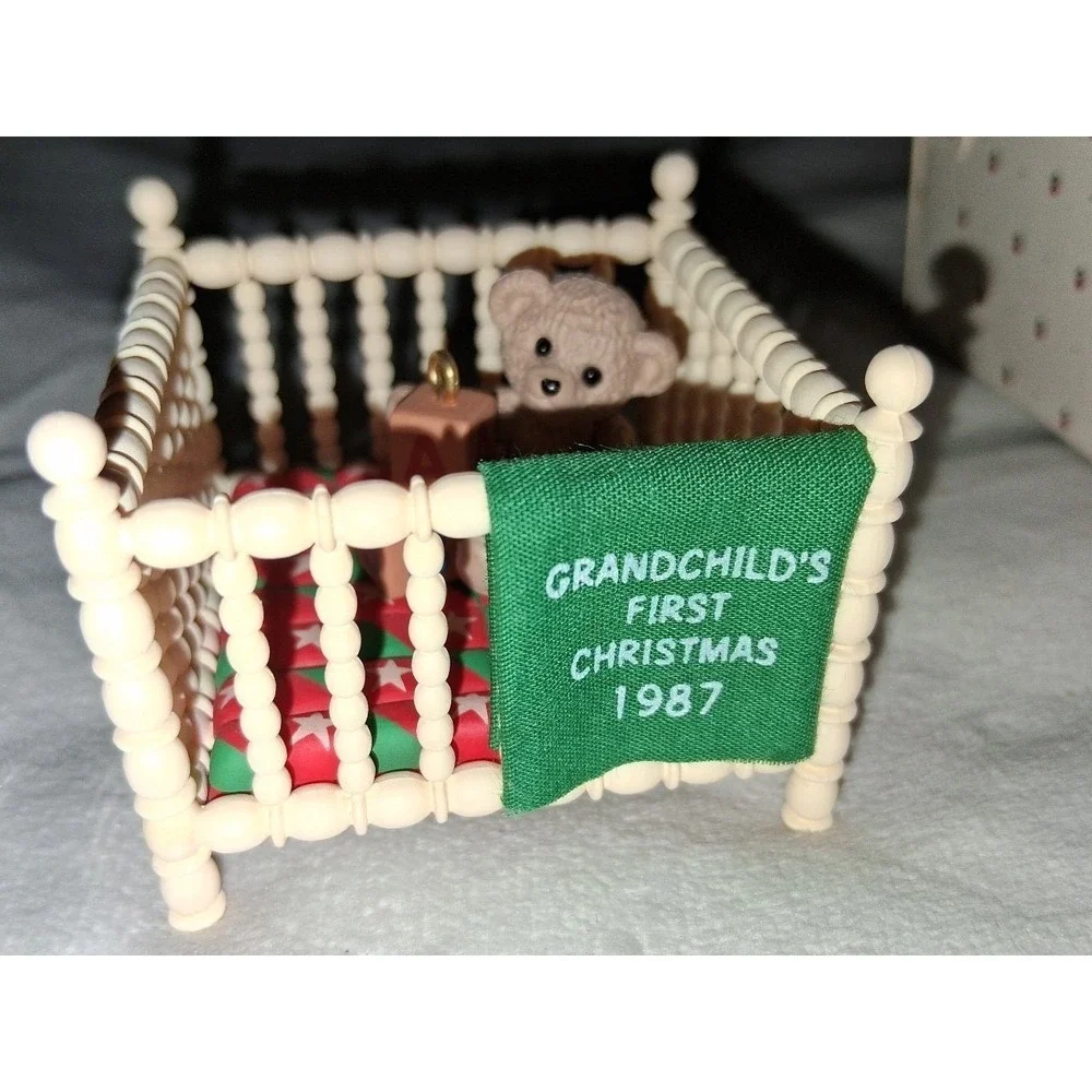 Hallmark Grandchild's First Christmas 1987 Ornament With Box